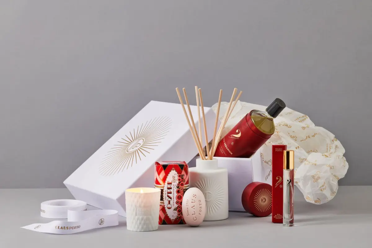 A Claus Porto começou com sabonetes e hoje abrange uma linha completa de produtos.