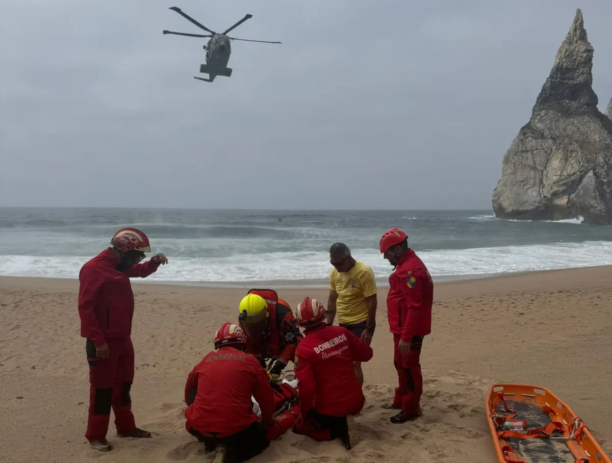 A vítima foi resgatada pela aeronave da Força Aérea Portuguesa