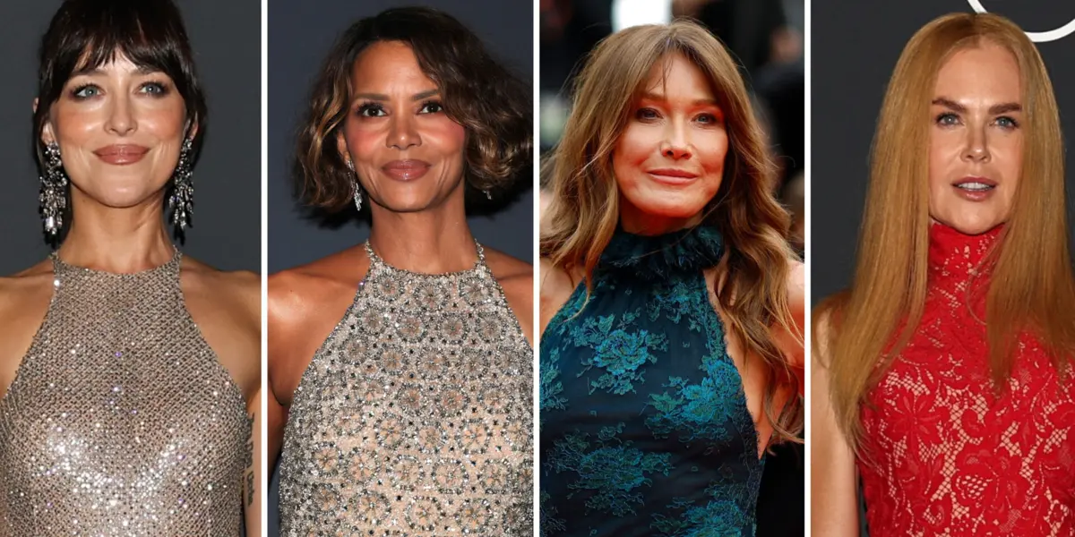As atrizes Dakota Johnson, Halle Berry e Nicole Kidman e a cantora e ex-manequim Carla Bruni no Festival de Cinema de Cannes