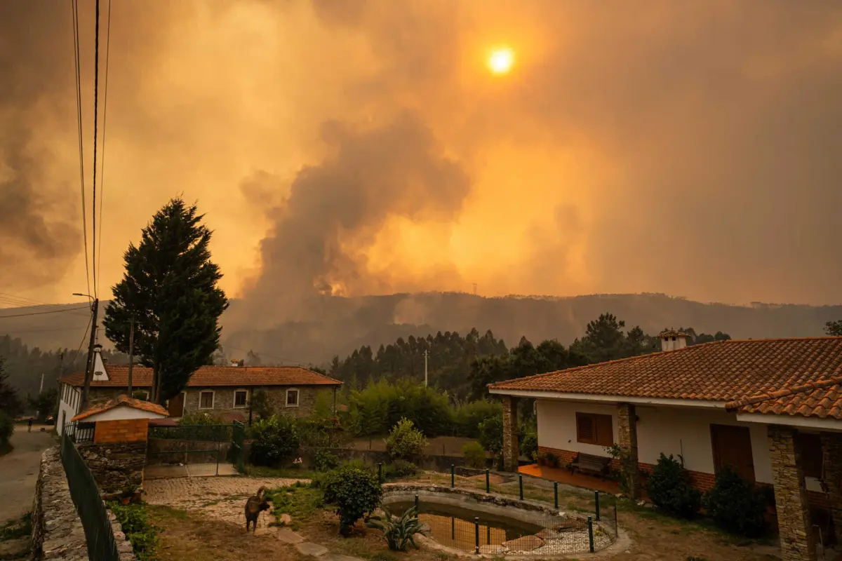 O incêndio consumiu vastas áreas das localidades de Sobreira e Aguiar de Sousa