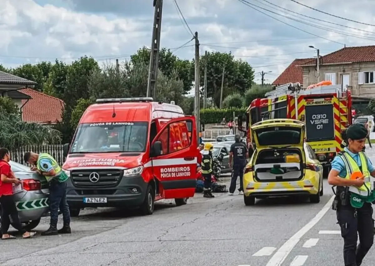 Imagem de contexto do artigo Motociclista gravemente ferido em colisão na Póvoa de Lanhoso