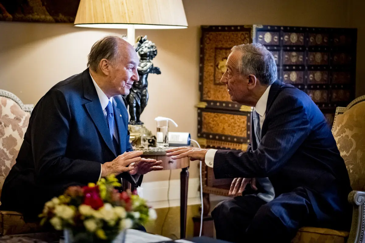 Aga Khan com Marcelo Rebelo de Sousa