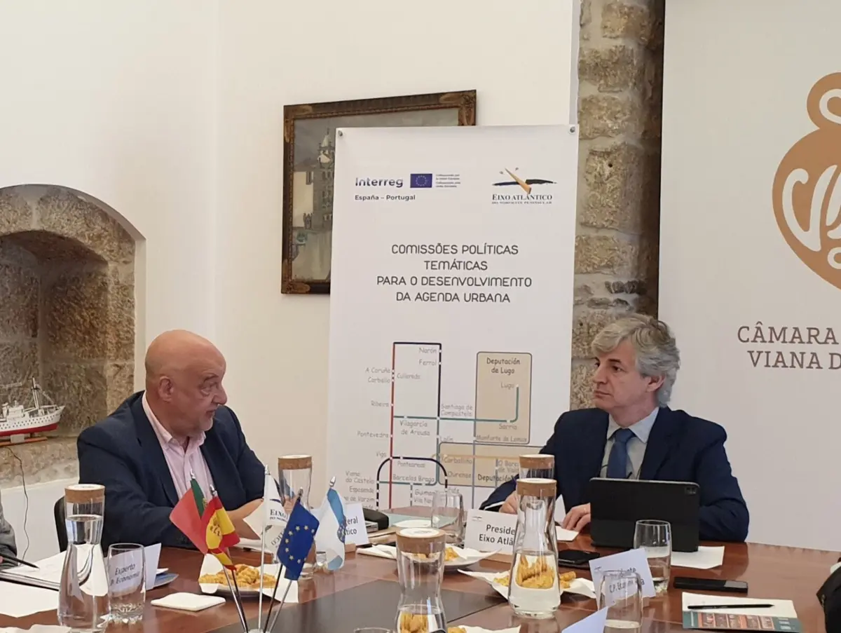 Xoán Mao, secretário-geral do Eixo Atlântico, e Luís Nobre, presidente