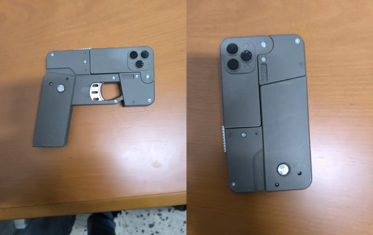 A Polícia de Segurança Pública divulgou uma fotografia da arma