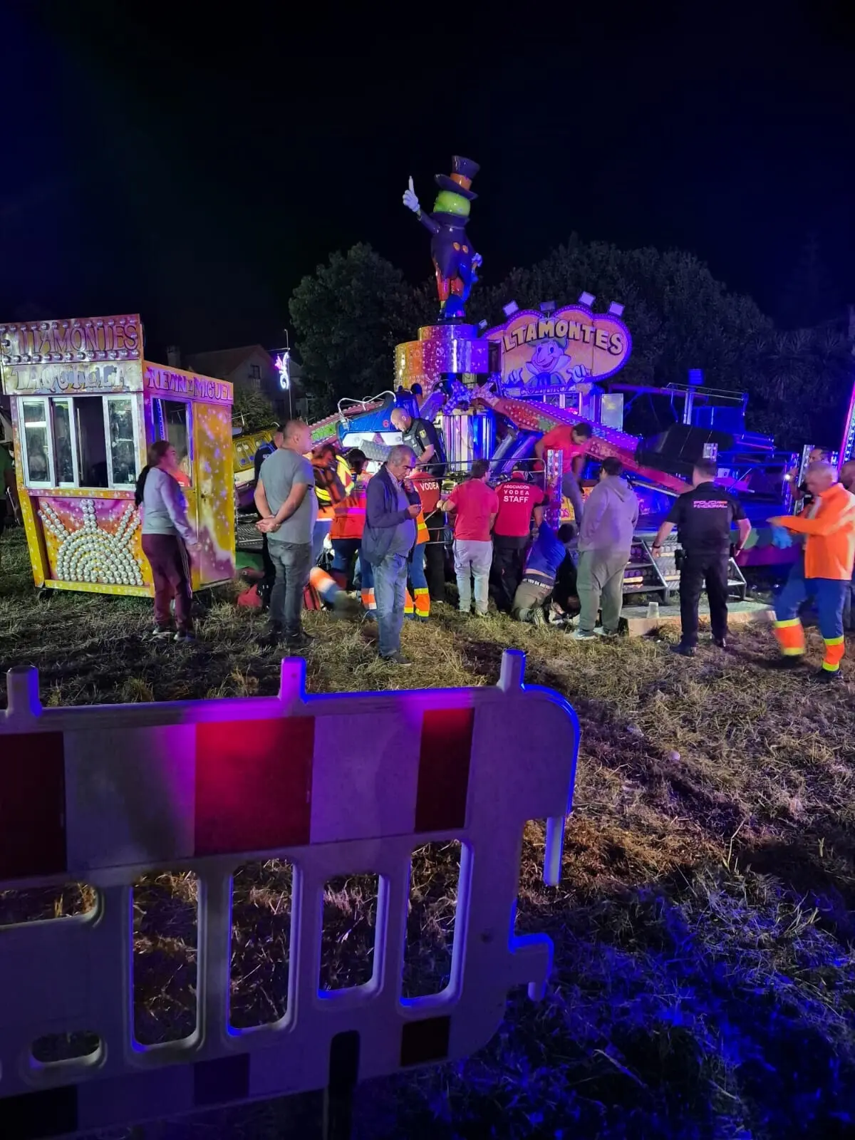 Homem caiu de cesta quando o braço se desprendeu do eixo da atração