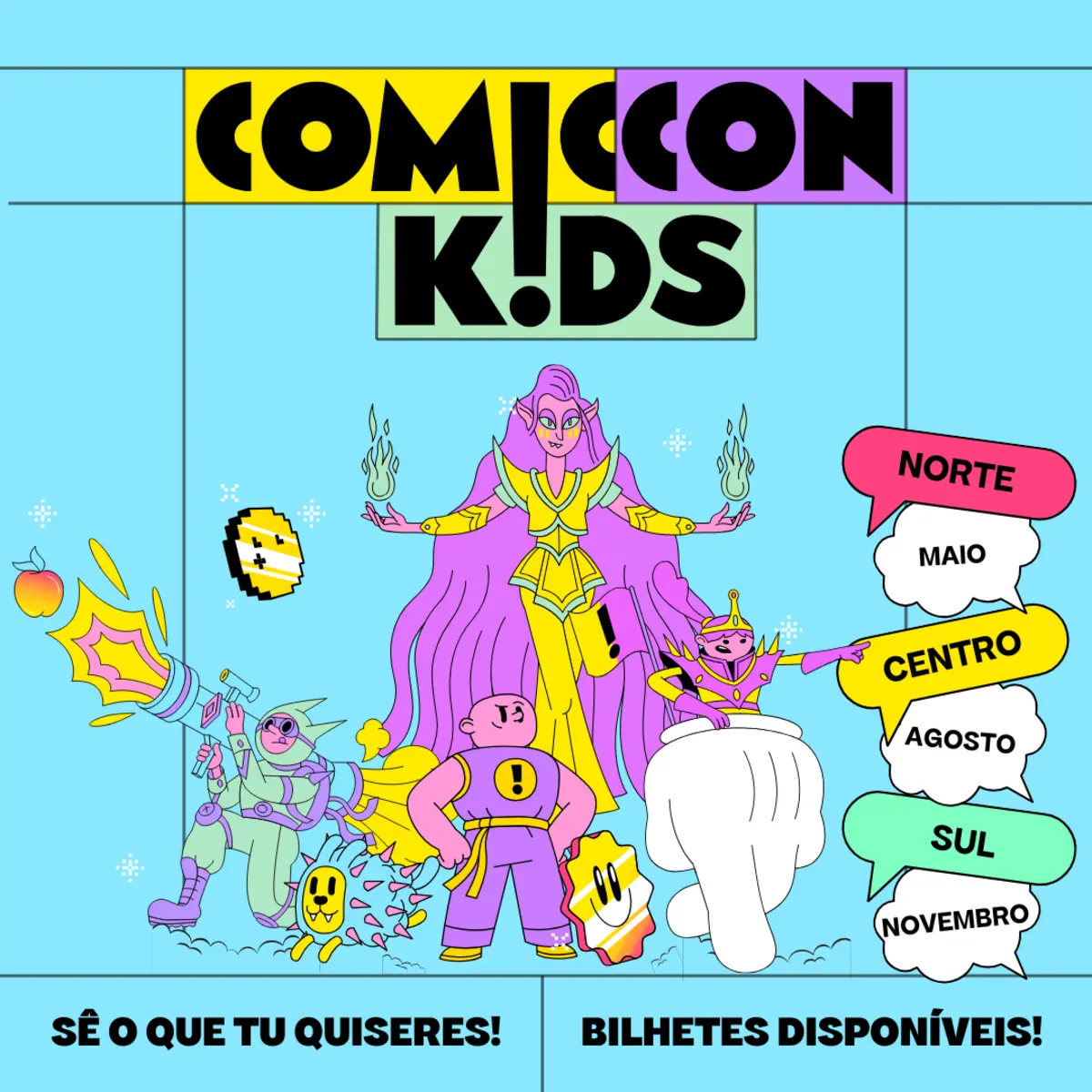 Imagem de contexto do artigo Comic-Con Kids: a magia da cultura pop viaja pelo país
