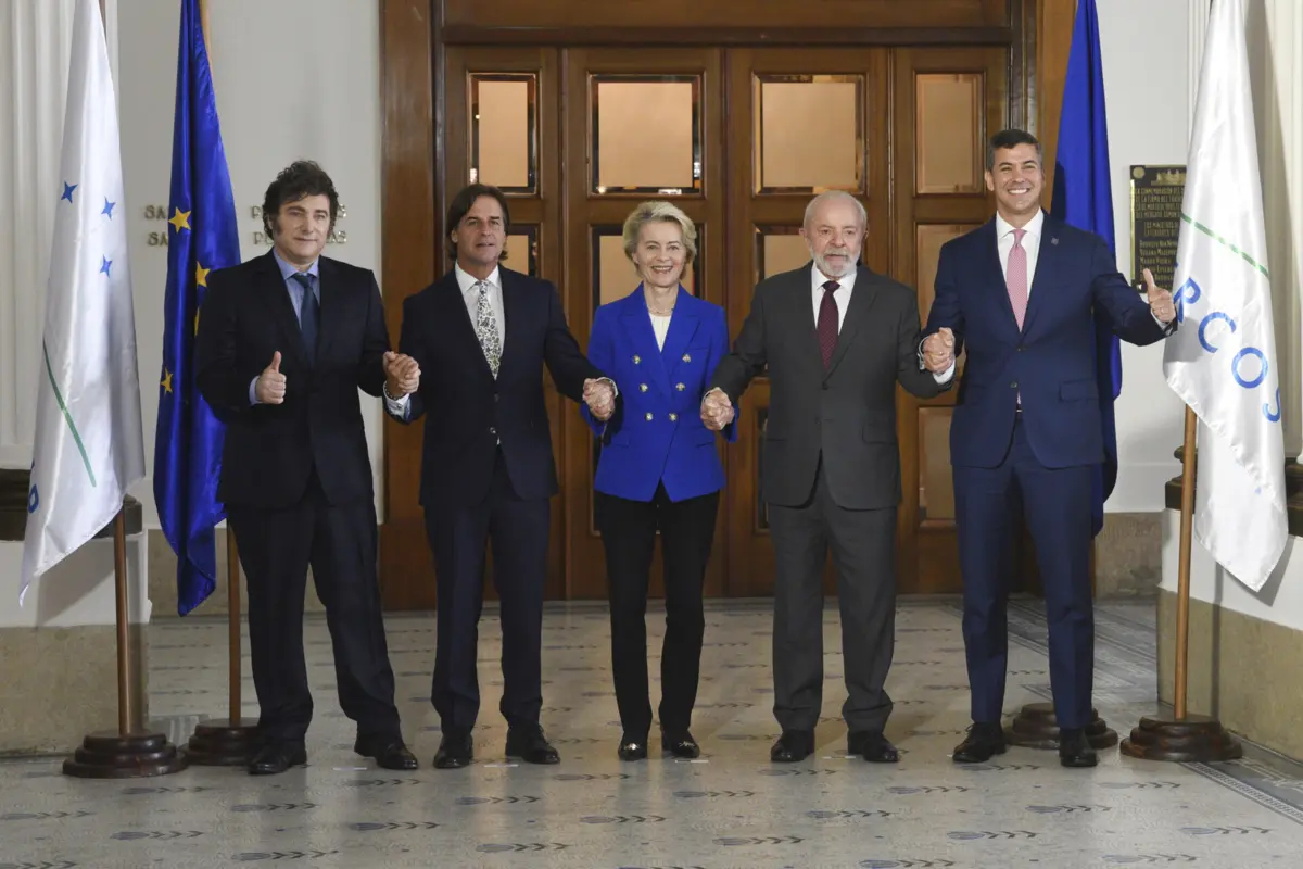Vonder Leyen com líderes sul-americanos