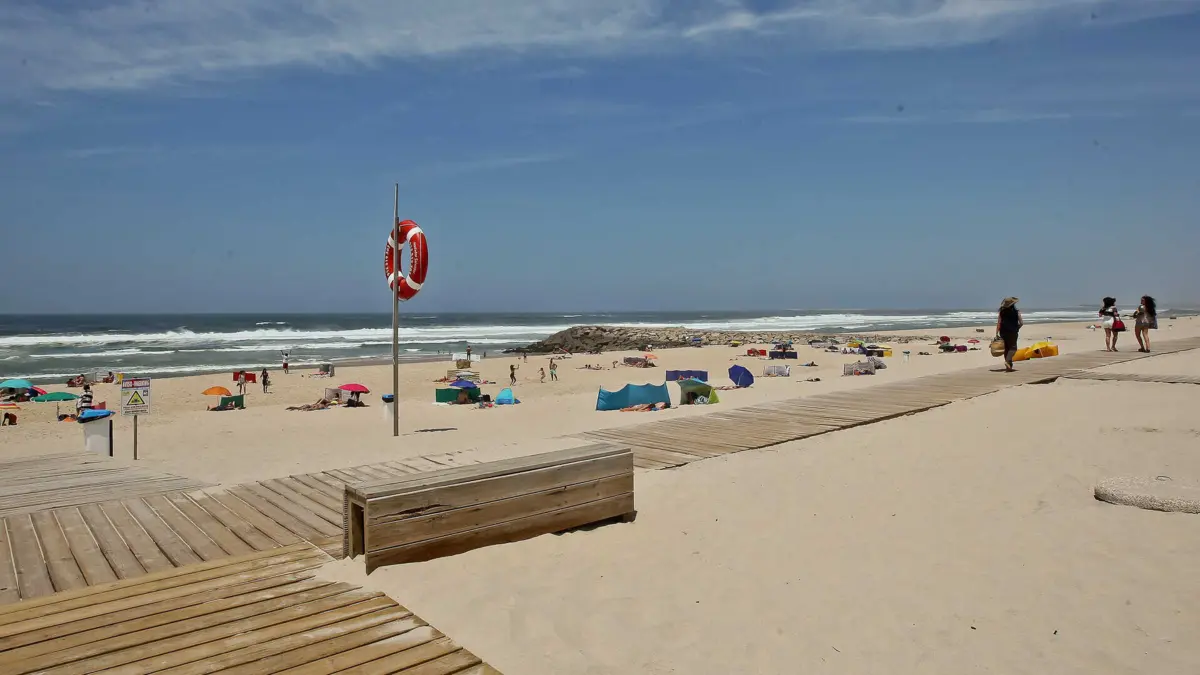 Praia da Costa Nova, em Ílhavo