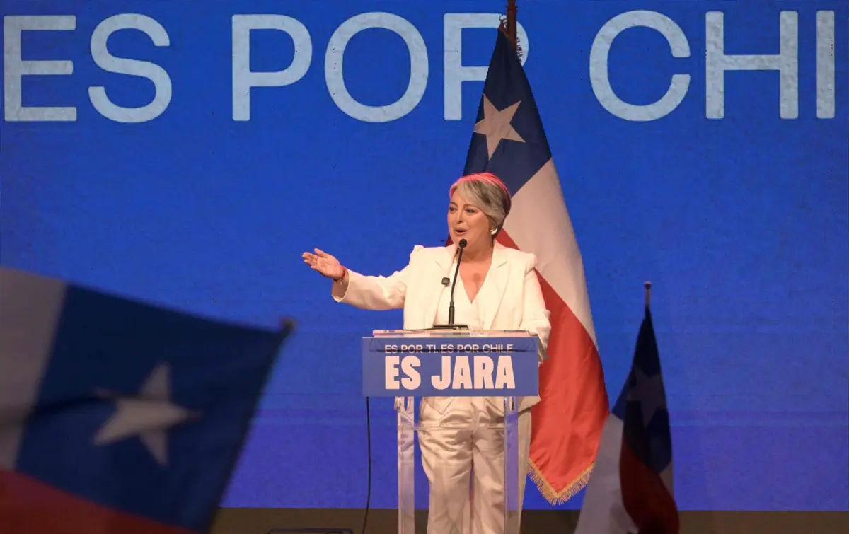 A candidata da esquerda Jeannette Jara