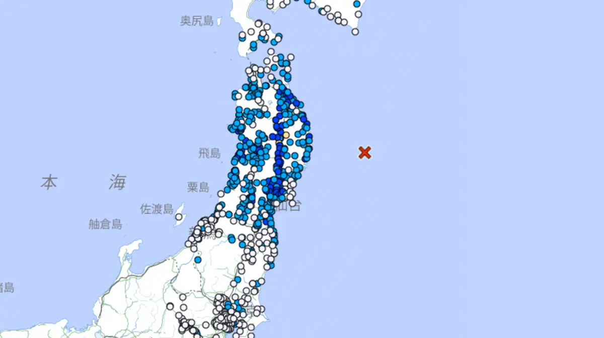 Sismo ocorreu ao largo do departamento de Iwate