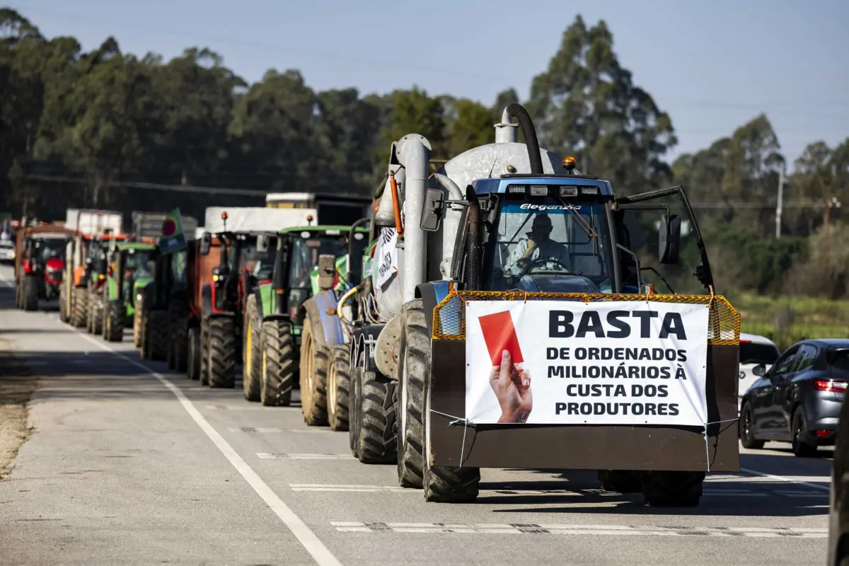 Protesto de agricultores em Estarreja