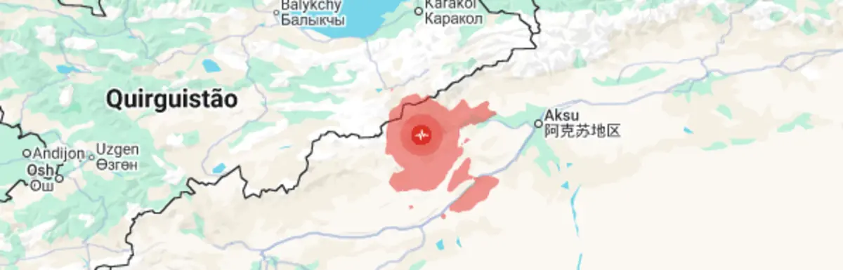 Imagem de contexto do artigo Sismo de magnitude 6 atinge região no oeste da China