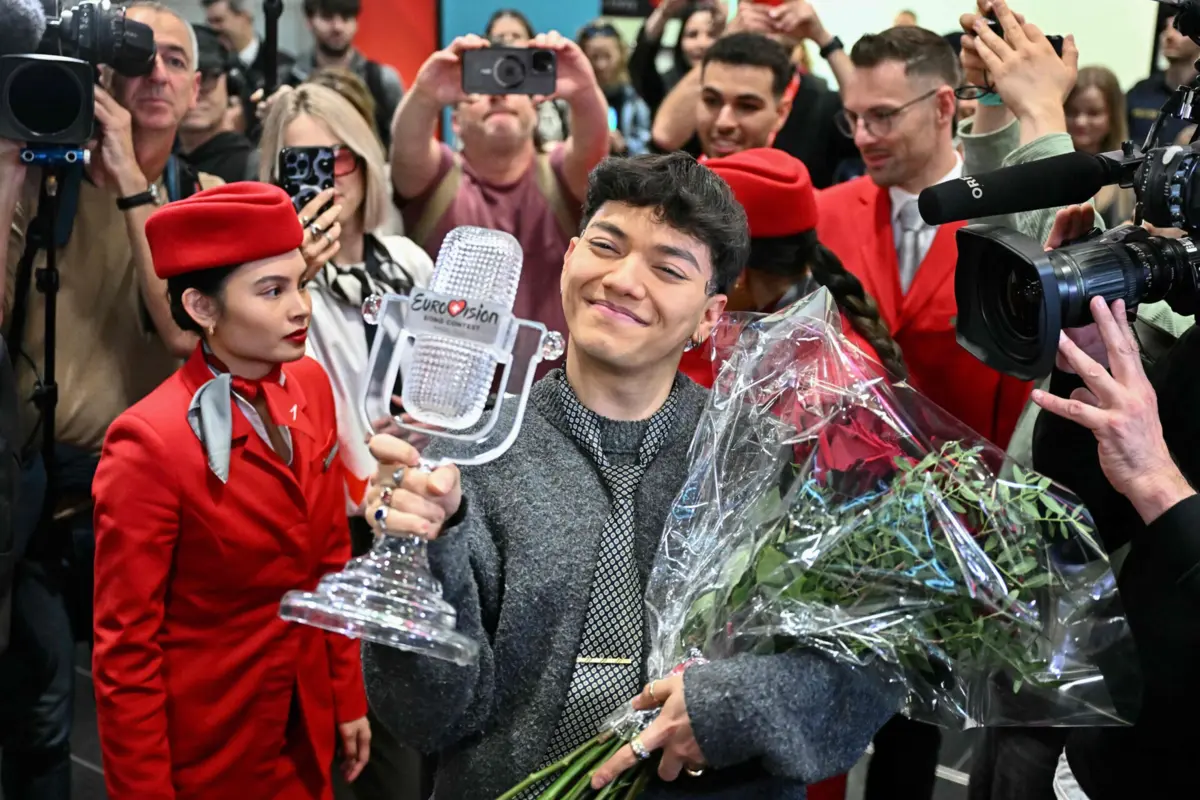 Imagem de contexto do artigo Vencedor da Eurovisão recebido como herói no regresso à Áustria