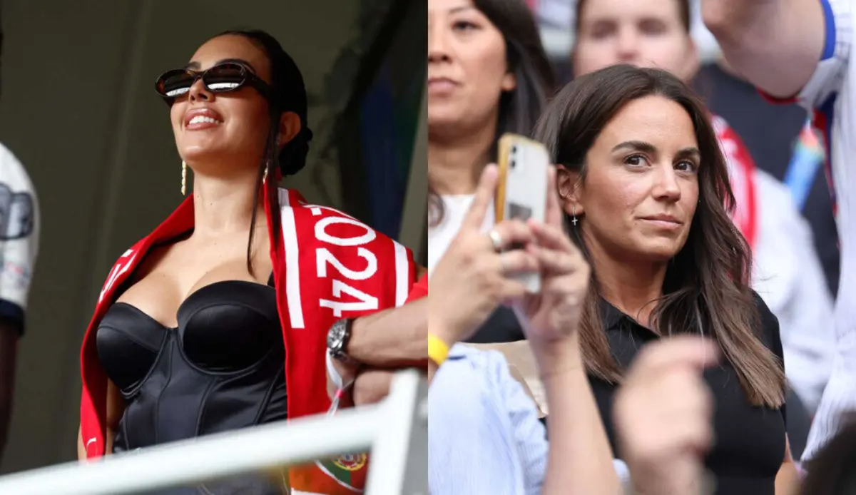 Georgina Rodríguez, de 30 anos, é mulher de Ronaldo. Erika Choperena, de 34, é companheira de Griezmann