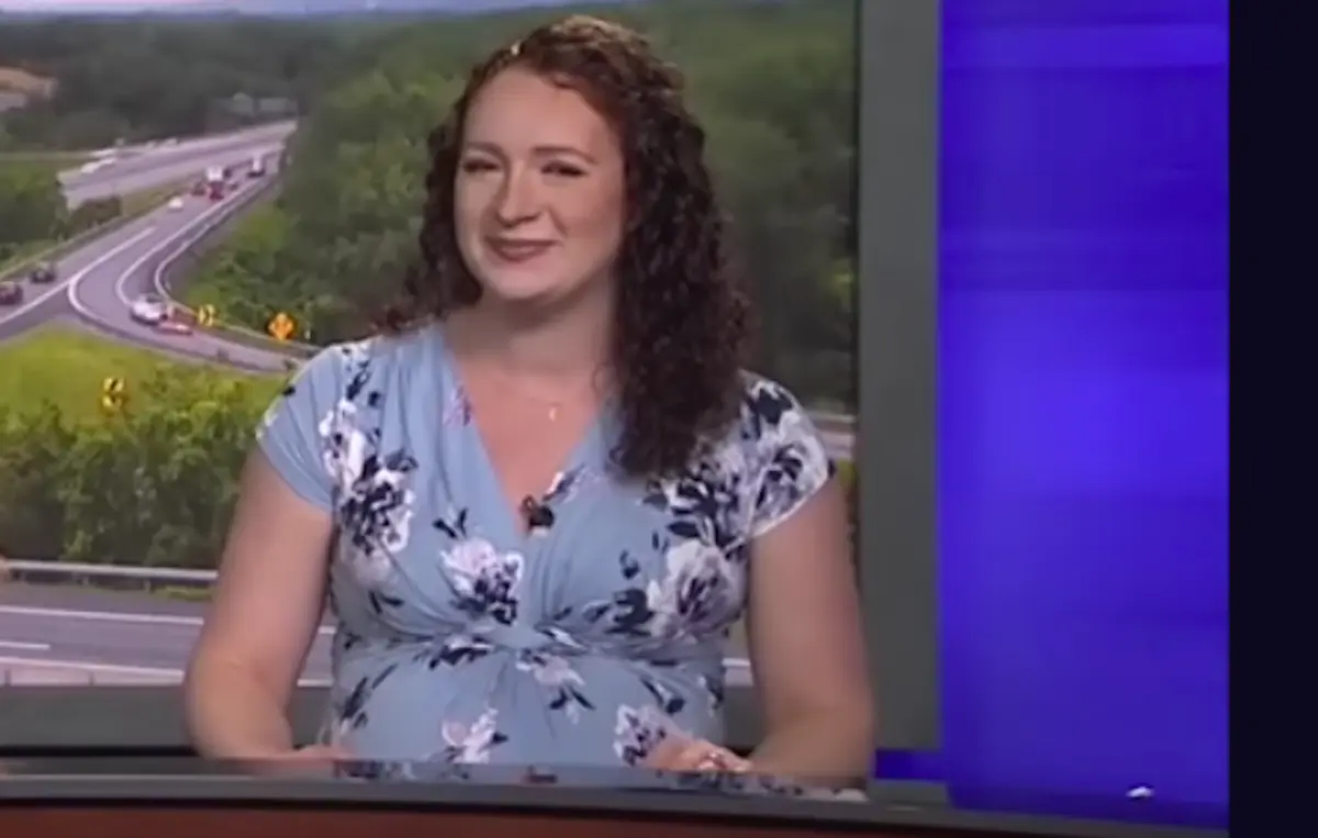 O trabalho de parto começou em direto na TV e o bebé da pivô Olivia Jaquith nasceria no dia seguinte