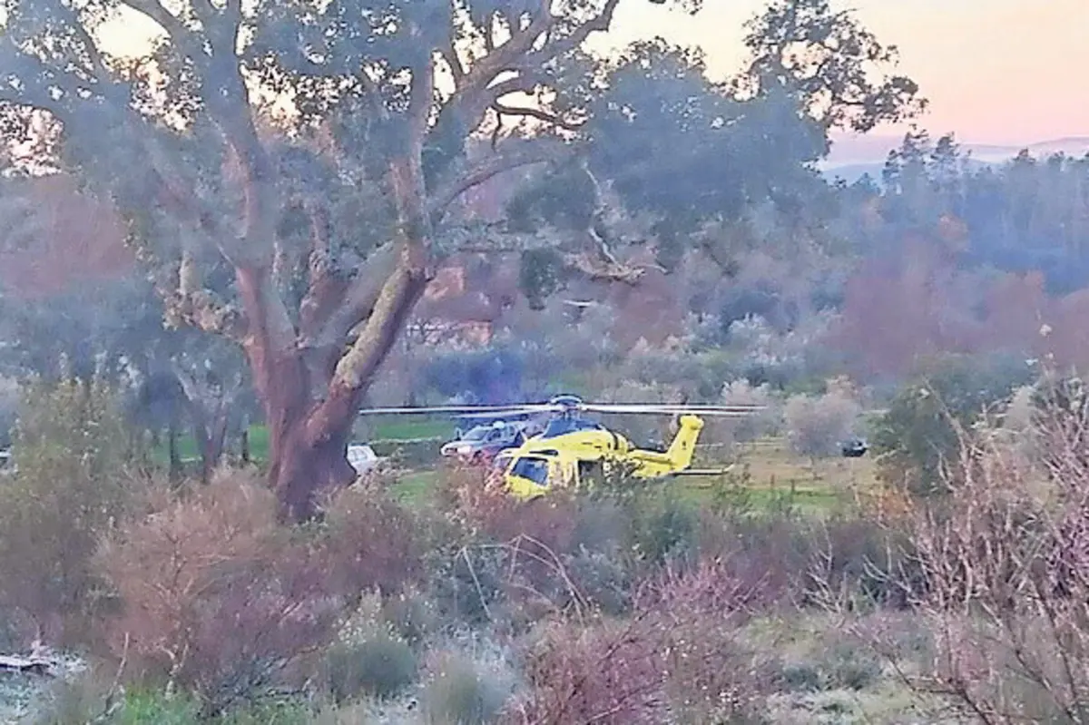 Helicóptero do INEM esteve no local mas não foi usado
