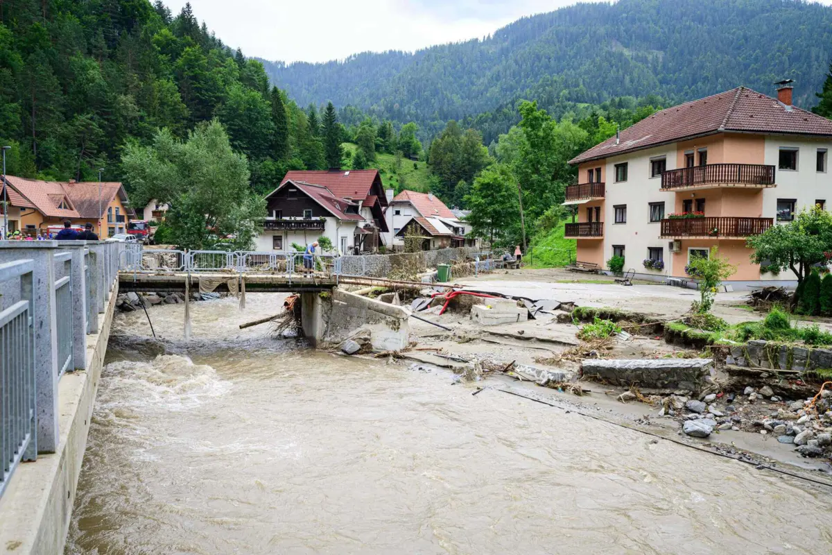 Imagem de contexto do artigo Inundações na Eslovénia provocaram uma destruição equivalente a 17% do PIB