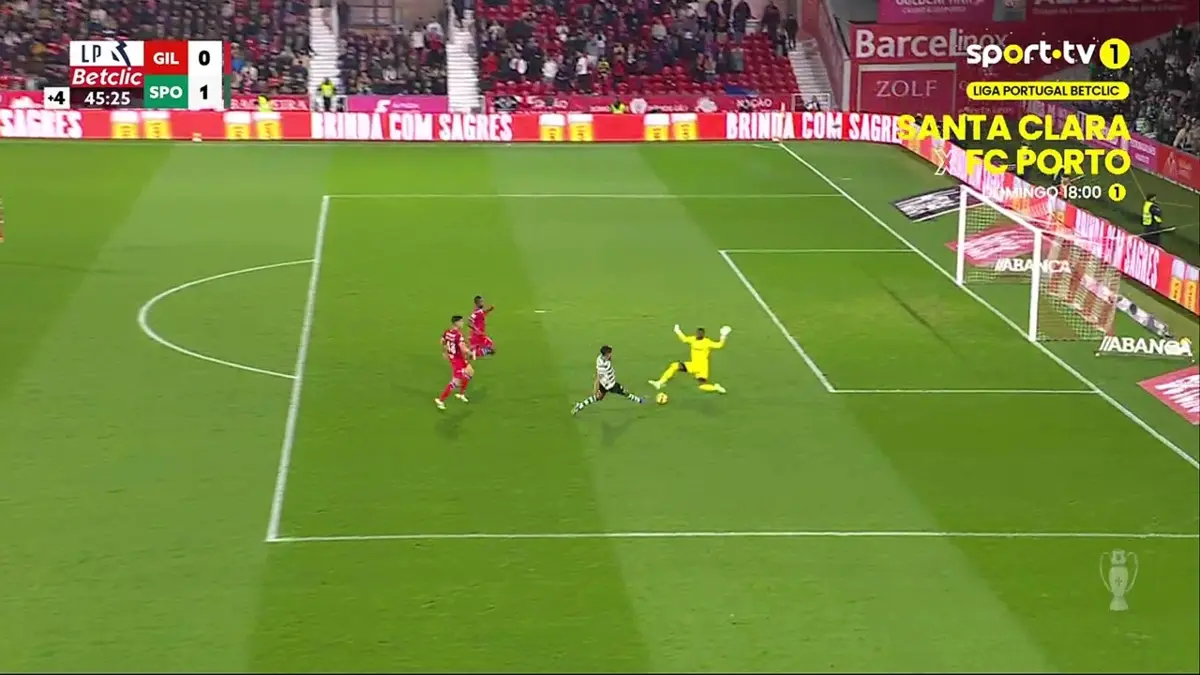 Imagem de contexto do artigo Gil Vicente-Sporting: passe a rasgar de Quaresma e golo de Luis Suárez. Veja o lance