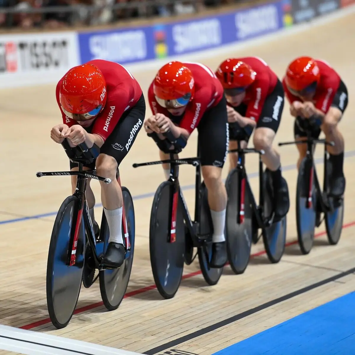 Imagem de contexto do artigo Mundiais de ciclismo de pista: Dinamarca revalida título na prova de perseguição por equipas