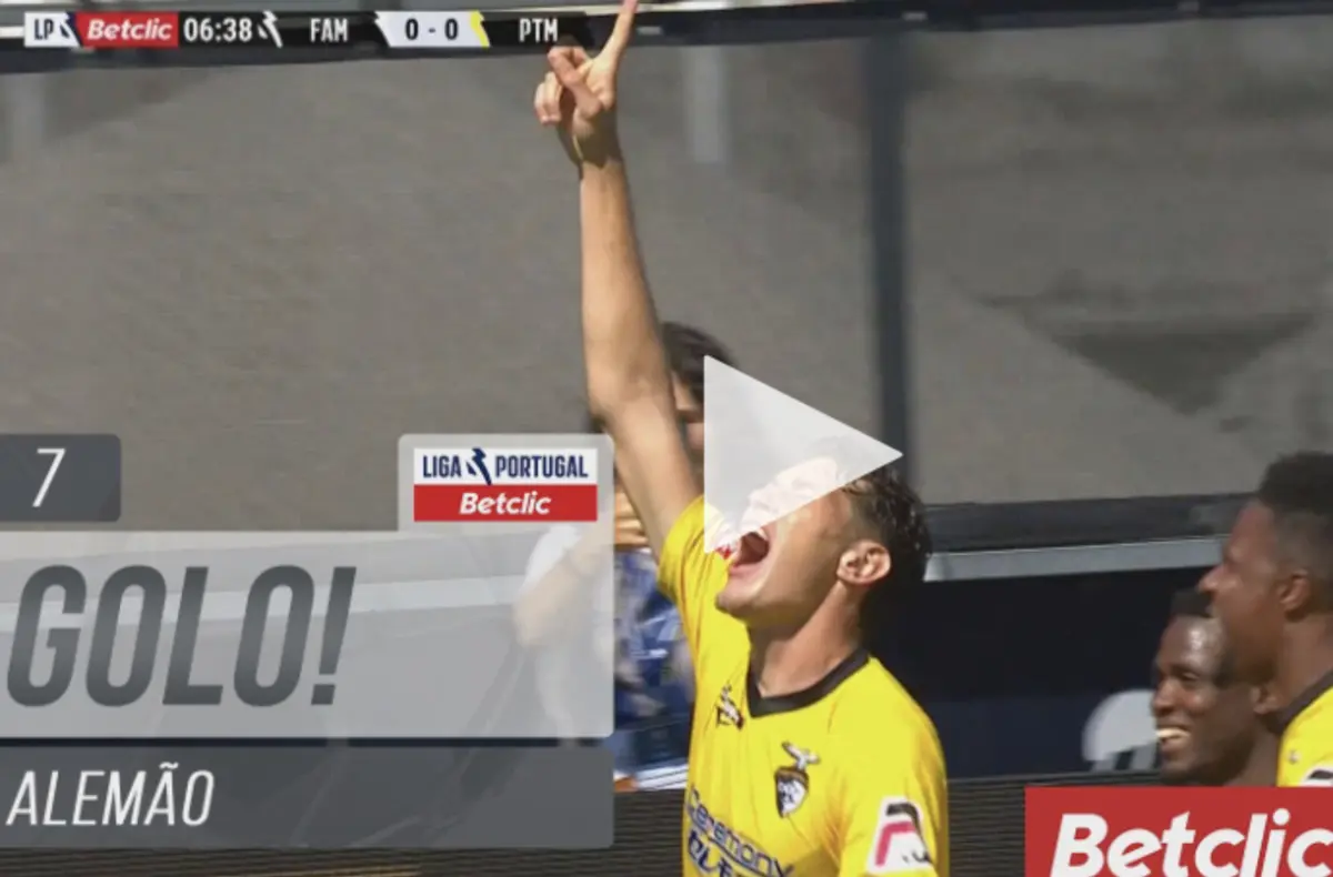 Imagem de contexto do artigo Famalicão-Portimonense: Alemão abriu o marcador de cabeça. Veja o golo