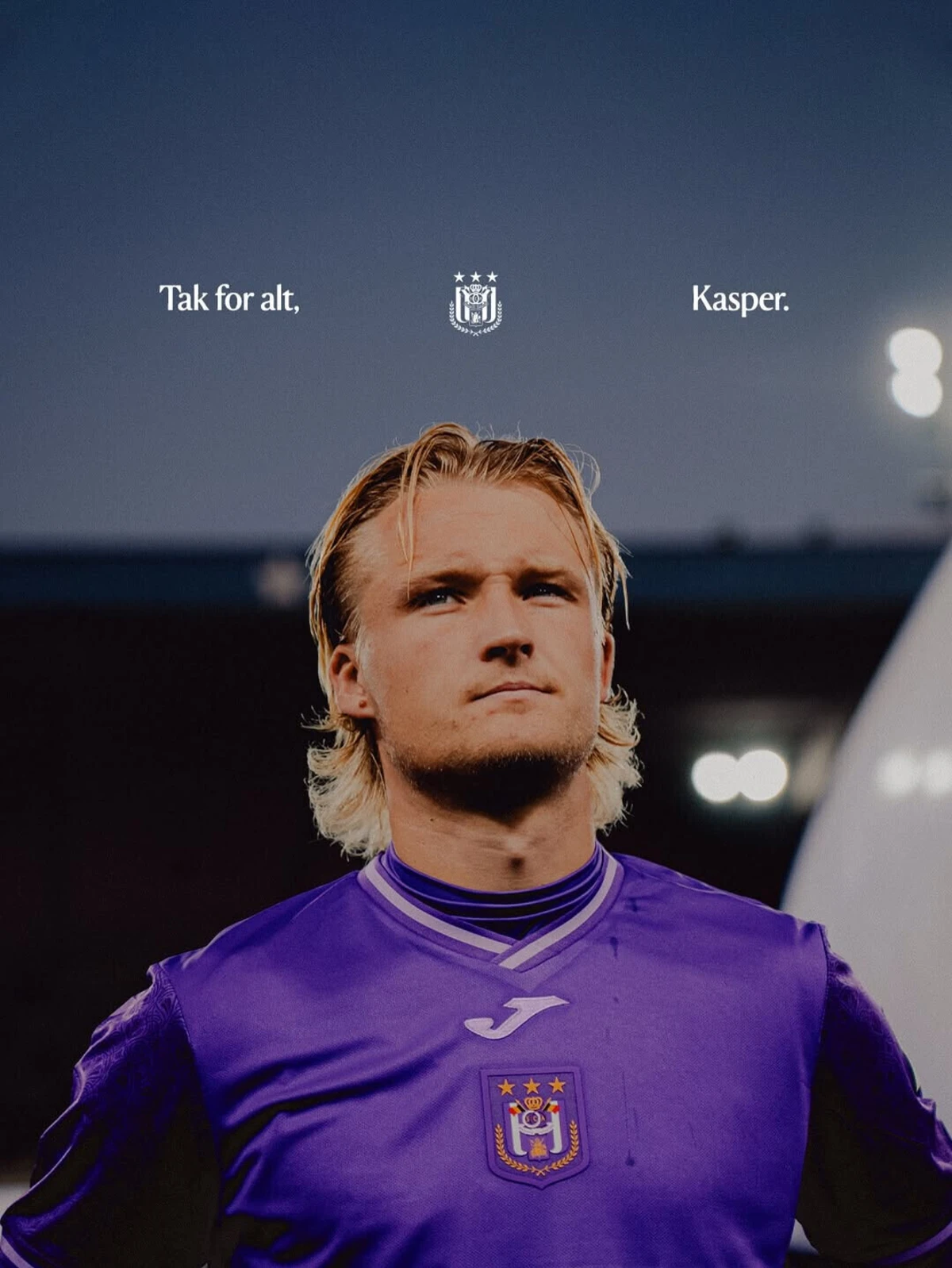 Kasper Dolberg esteve no Anderlecht (créditos: Anderlecht)