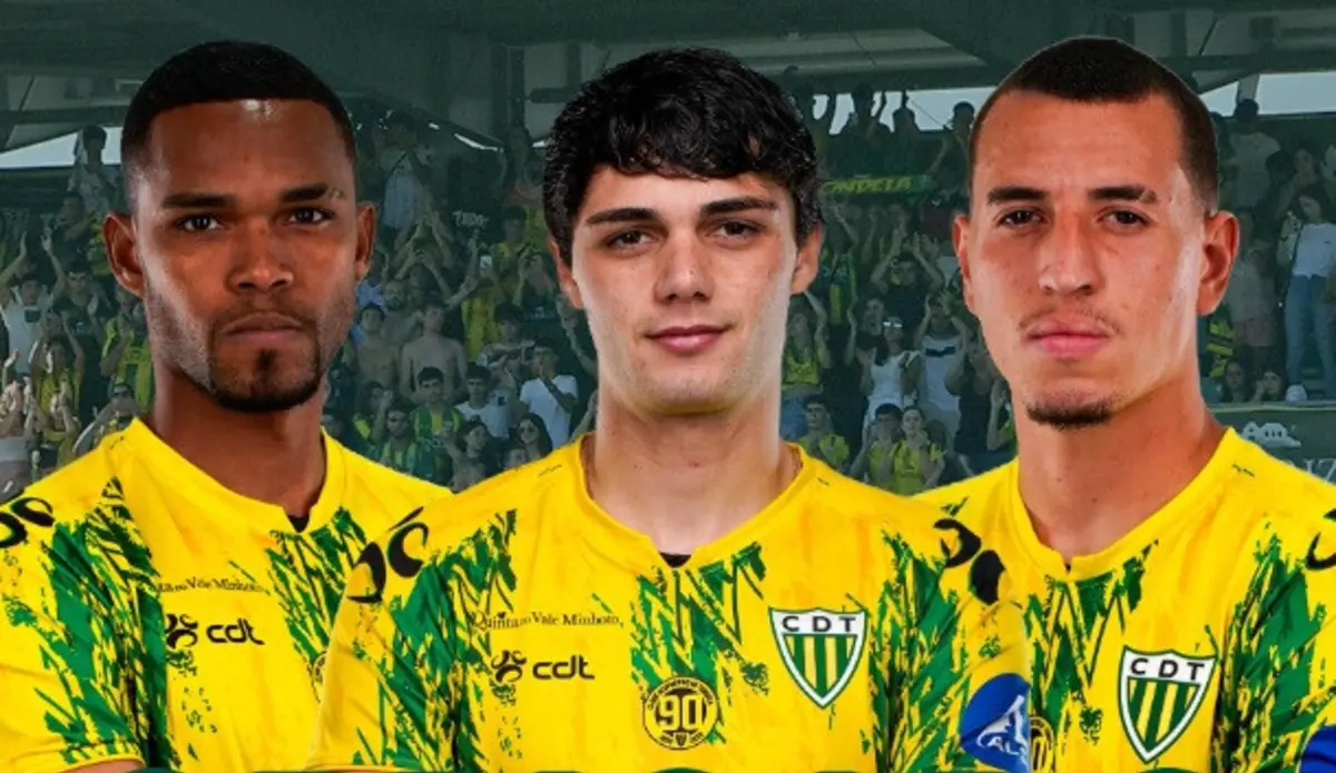 Lucas Barros, Samuel Lobato e Gustavo França (créditos: Tondela)