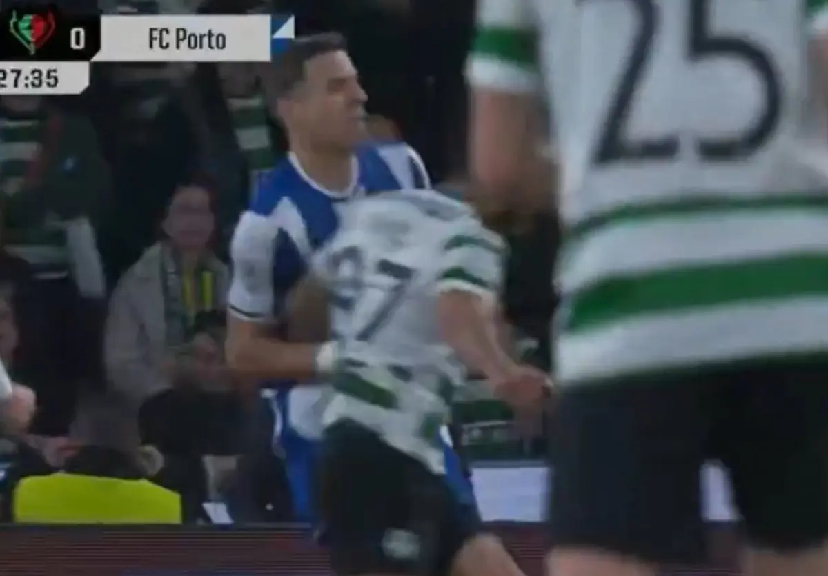Imagem de contexto do artigo Sporting-FC Porto: Bednarek rendido por Kiwior após choques com Suárez e Diogo Costa