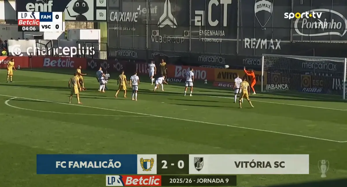 Imagem de contexto do artigo Veja os golos do triunfo do Famalicão frente ao Vitória
