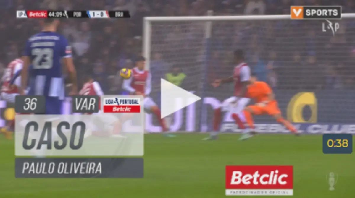 Imagem de contexto do artigo Tribunal O JOGO | Houve penálti no desvio de Paulo Oliveira com a mão no FC Porto-Braga?