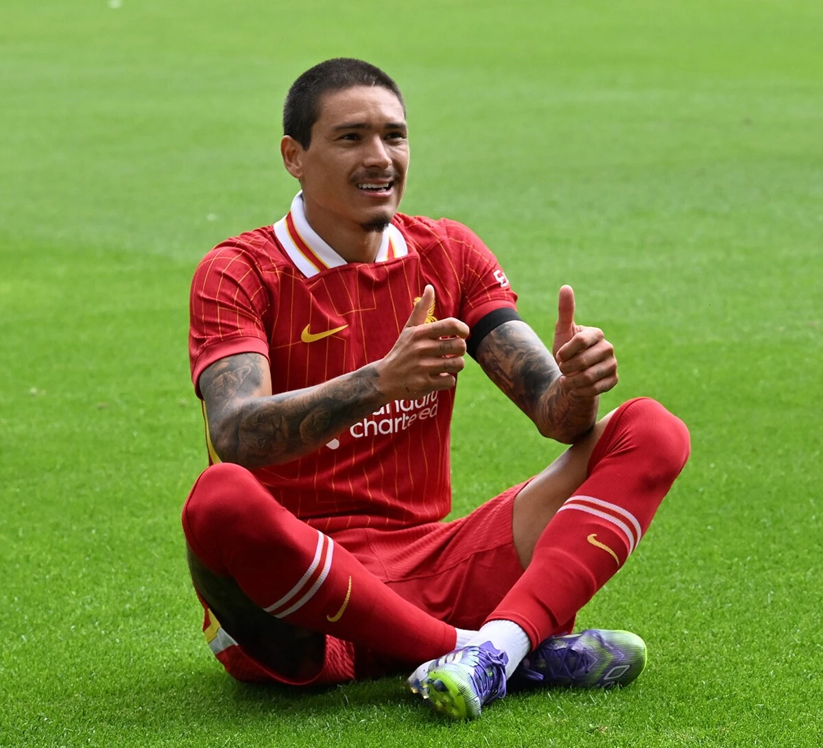 Darwin homenageia Diogo Jota (créditos: Liverpool)