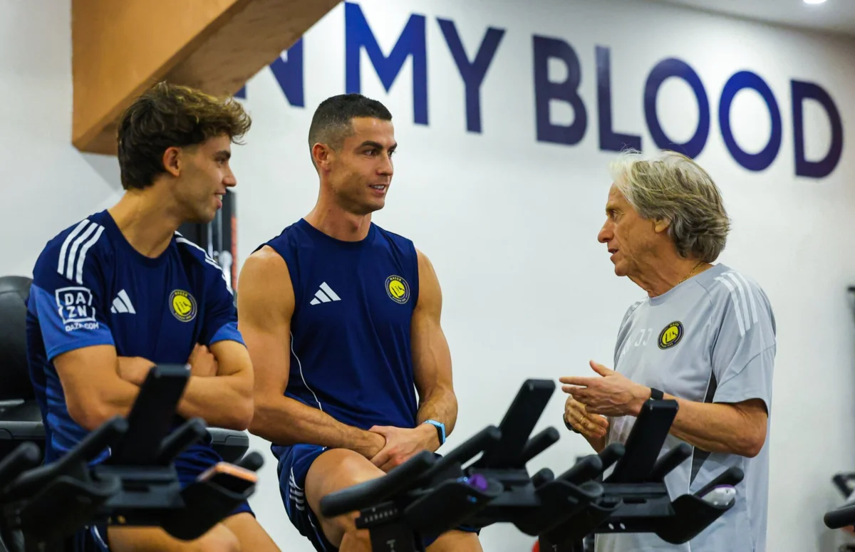 João Félix, Cristiano Ronaldo e Jorge Jesus