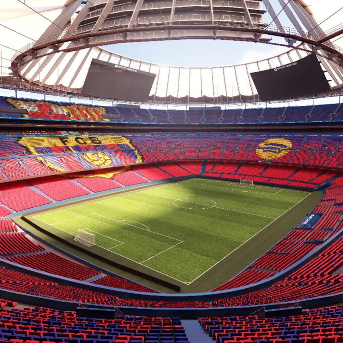 Imagem de contexto do artigo Barcelona mostra imagens do futuro Camp Nou