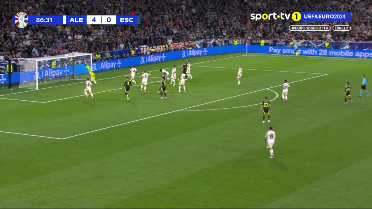 Imagem de contexto do artigo Escócia marca golo de honra contra a Alemanha. Veja o lance