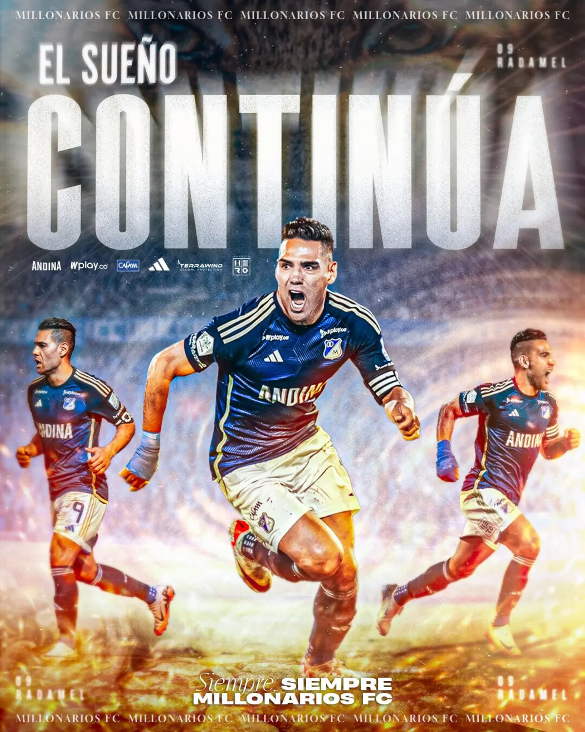 Imagem de contexto do artigo Oficial: Falcao renova por mais um ano com o Millonarios