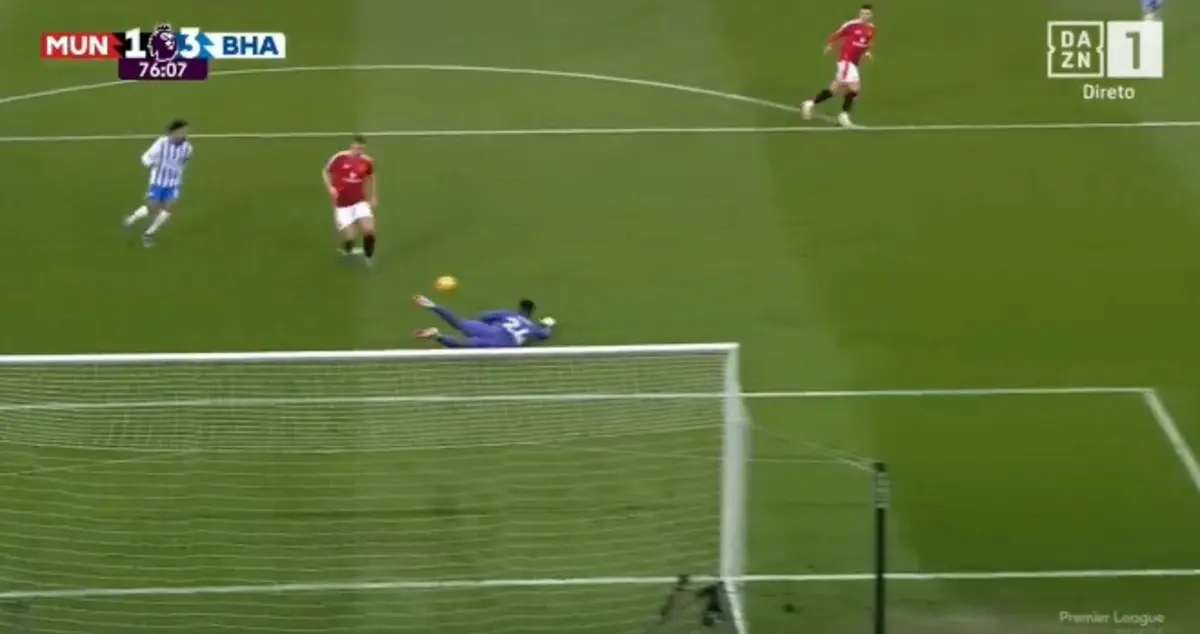 Imagem de contexto do artigo Onana vacila e Rutter faz 3-1 do Brighton em casa do United: eis o golo