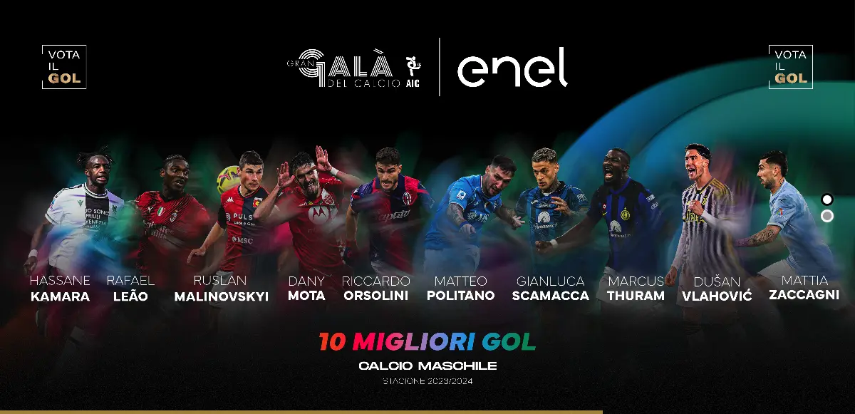 Imagem de contexto do artigo Rafael Leão e Dany Mota candidatos a melhor golo de 2023/24 na Serie A. Veja os lances