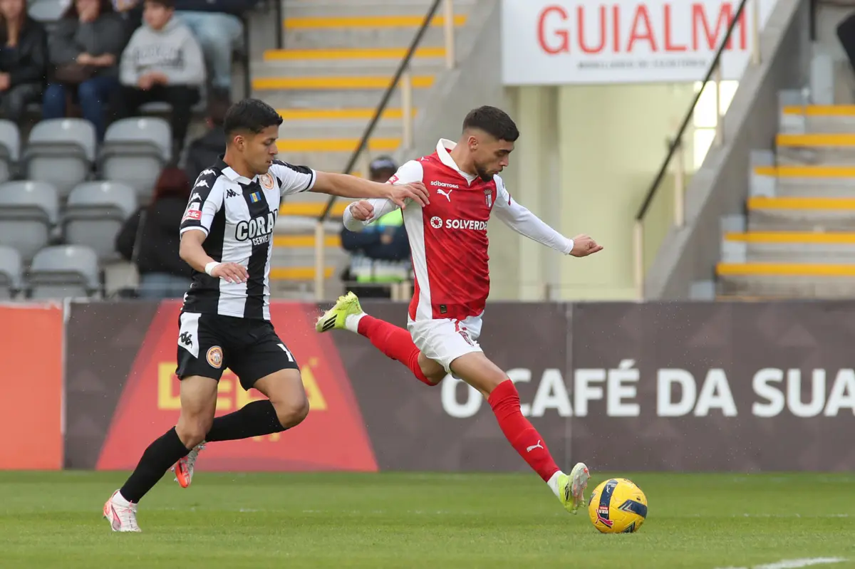 Gabri Martínez e Alan Nunez no jogo do Nacional contra o Braga