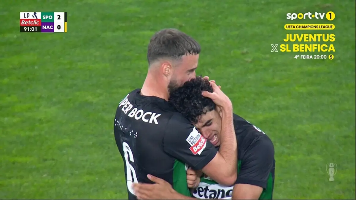 João Simões emociona-se (créditos: Sport TV)