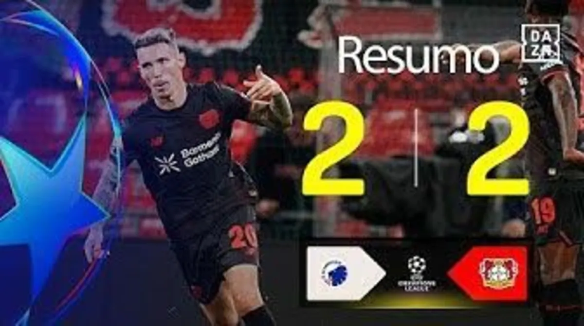 Imagem de contexto do artigo Leverkusen recuperou de duas desvantagens em Copenhaga. Veja o resumo