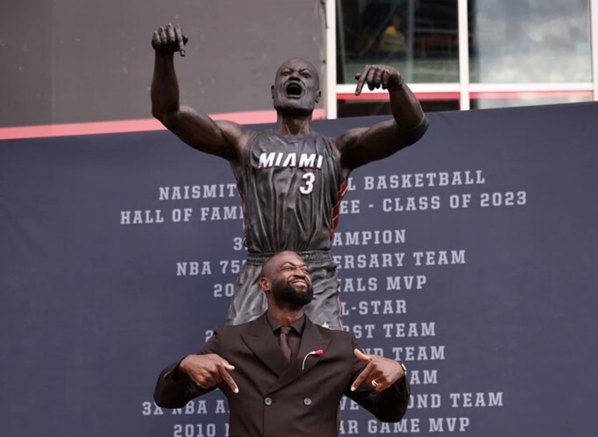 Imagem de contexto do artigo NBA: estátua em homenagem a Dwyane Wade dá que falar. Veja o vídeo