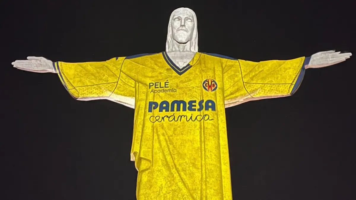 Imagem de contexto do artigo Cristo Redentor vestiu a camisola do Villarreal. Veja as imagens e perceba