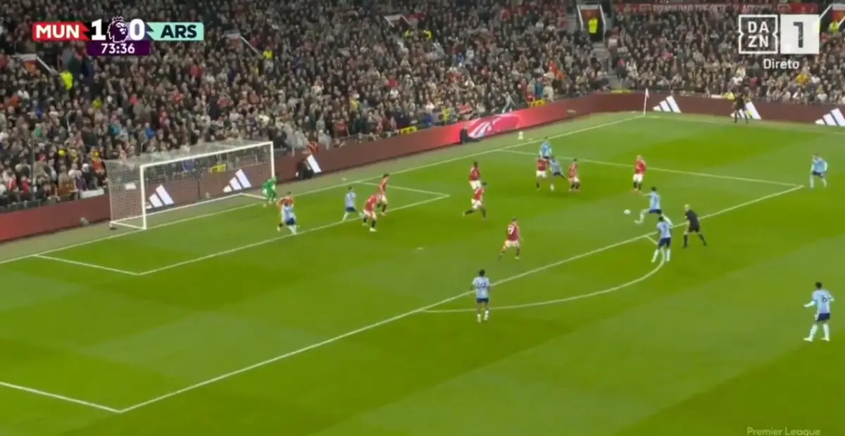 Imagem de contexto do artigo Declan Rice faz empate no Manchester United-Arsenal: veja o golo