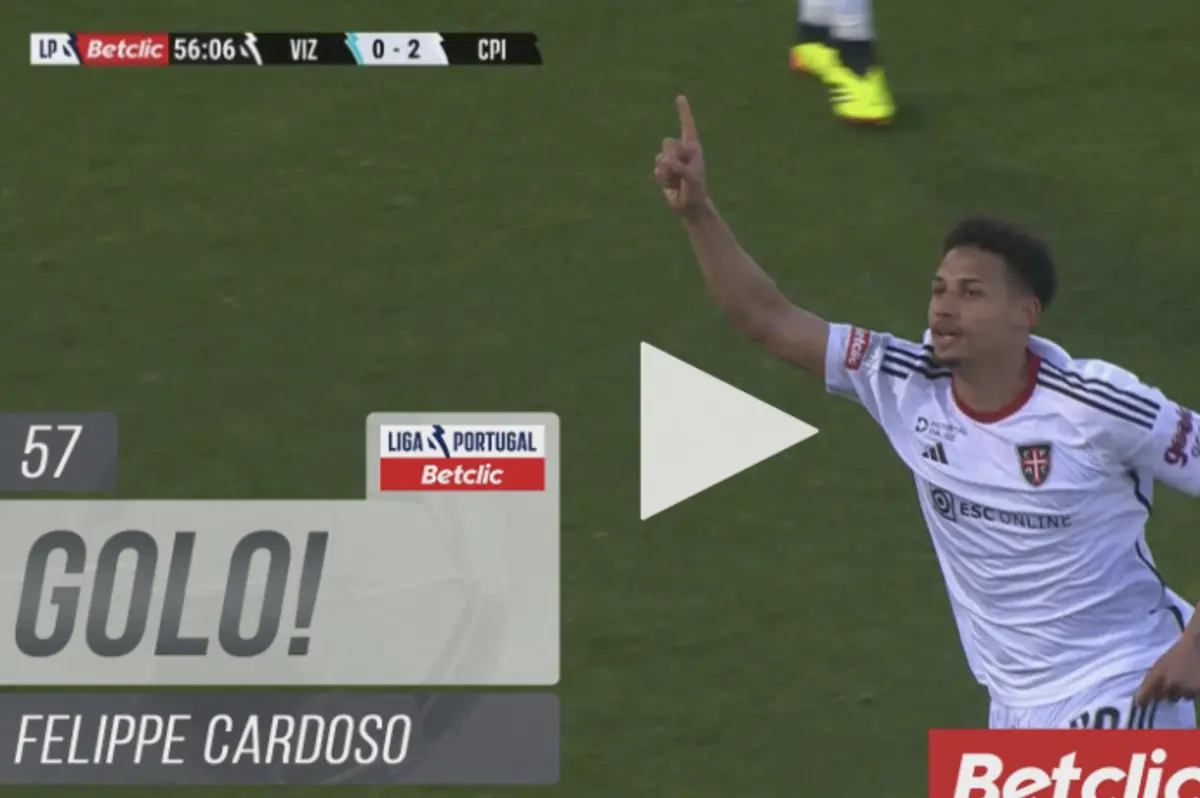 Imagem de contexto do artigo Felippe Cardoso aumentou assim a vantagem do Casa Pia em Vizela. Veja o golo