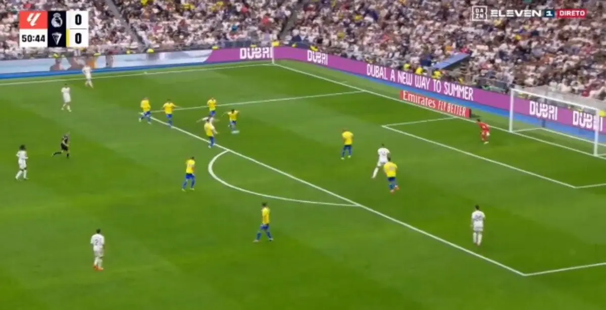 Golo de Brahim (créditos: DAZN)