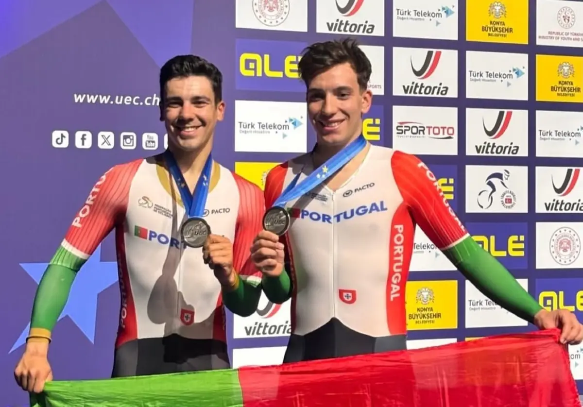 Imagem de contexto do artigo Europeus de ciclismo de pista: Iuri Leitão e Diogo Narciso conquistaram prata no madison