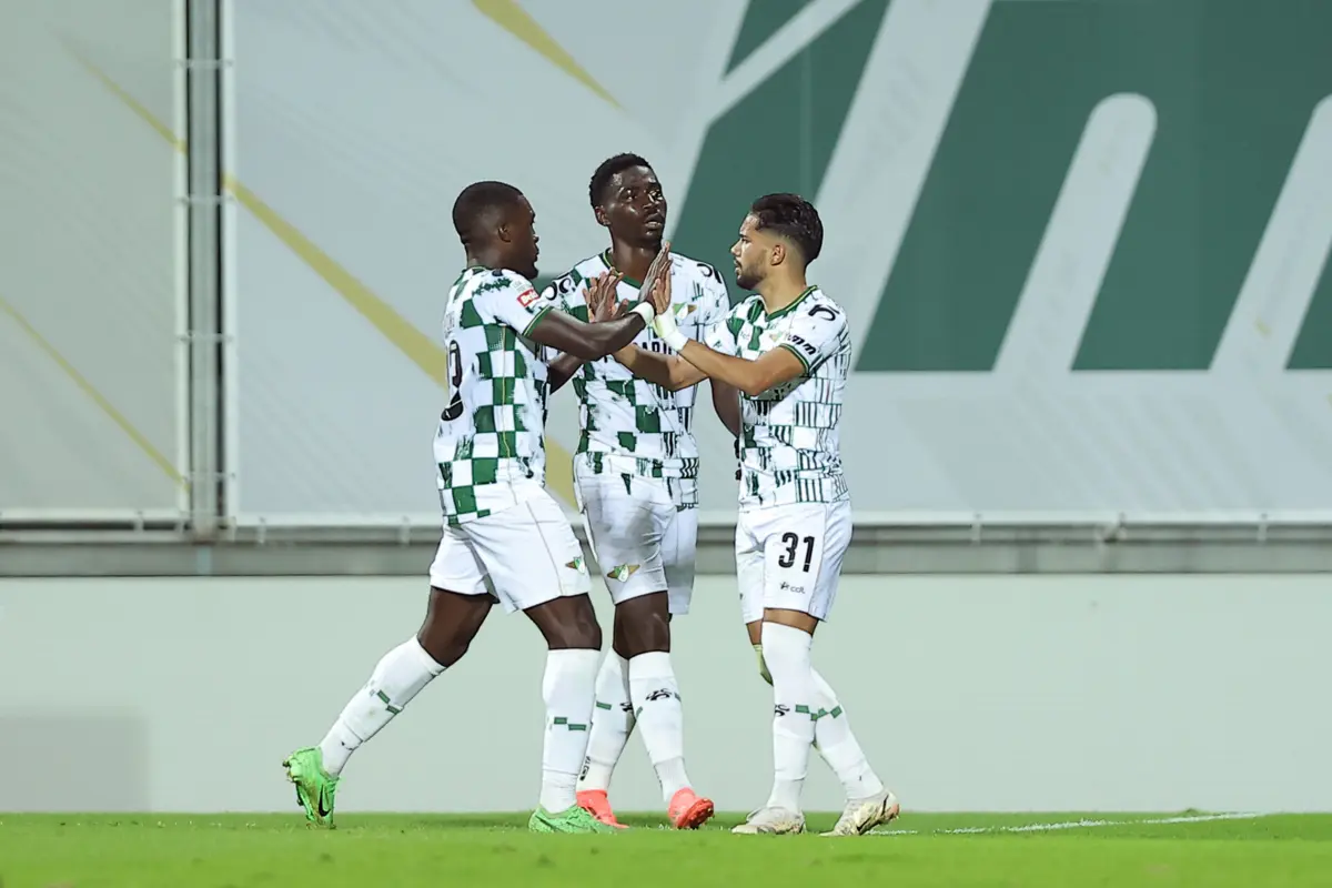 Nlavo marcou o primeiro golo do Moreirense (Créditos: Miguel Pereira/Global Imagens)