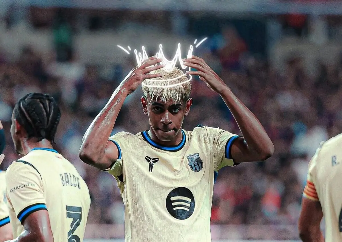 Imagem de contexto do artigo Lamine Yamal explica festejo a "pedir" Bola de Ouro