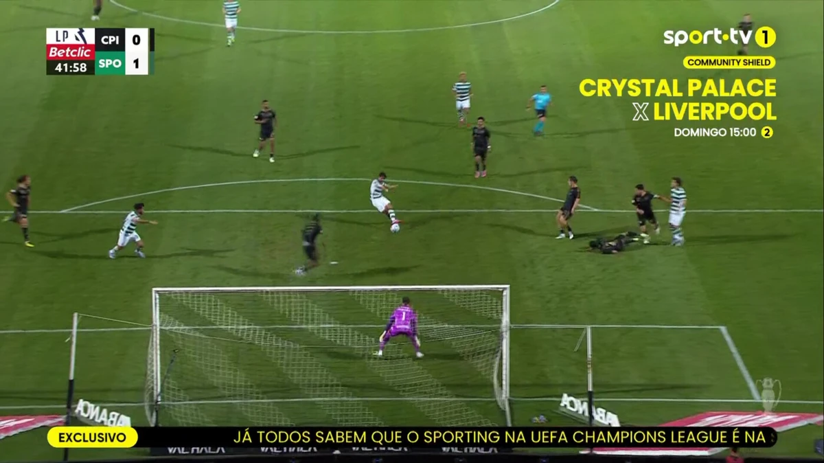 Imagem de contexto do artigo Casa Pia-Sporting: Trincão marca o primeiro golo da I Liga. Ora veja