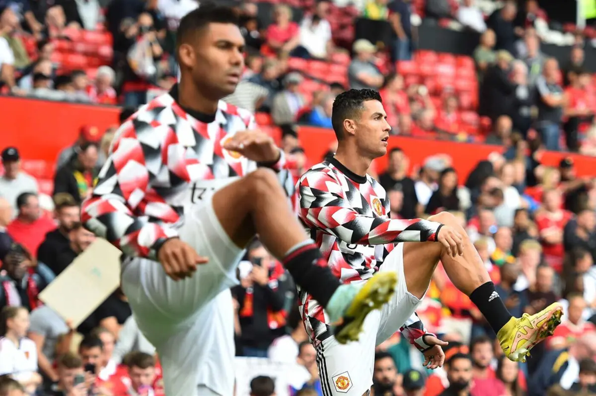 Casemiro e Ronaldo (Créditos EPA_PETER POWELL)