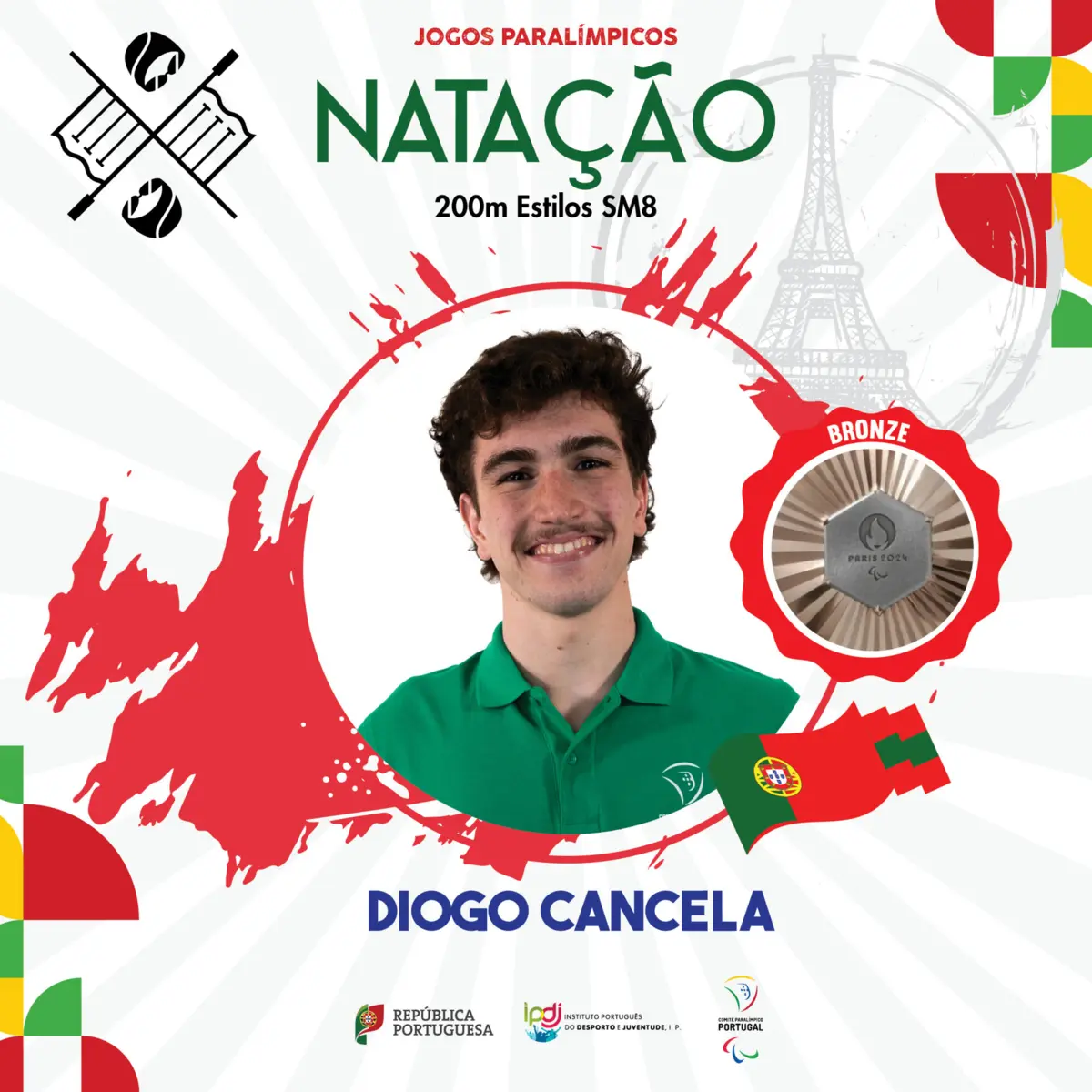 Imagem de contexto do artigo Paralímpicos: Diogo Cancela conquista bronze nos 200 metros estilos